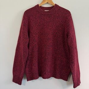 L.L. Bean Lambswool Men’s Red Crewneck Sweater Size Large